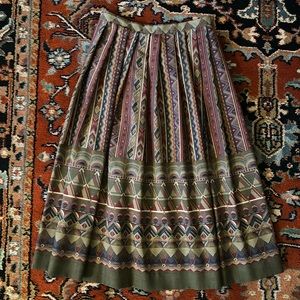 Vintage 70s Boho Block print Skirt
